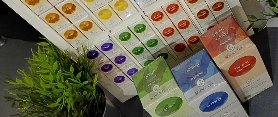 varieties of tea and infusions at caterings semper tea